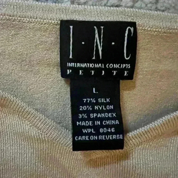 INC Silk Blend Cream Sweater - Picture 1 of 2